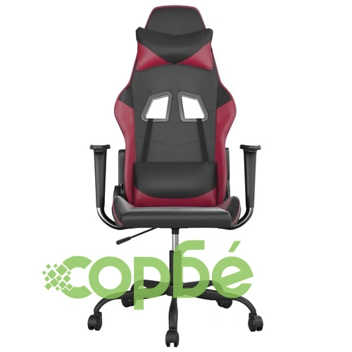 Гейминг стол, черно и виненочервено, изкуствена кожа ➤ топ цена ➤ sorbe.bg