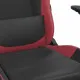 Гейминг стол, черно и виненочервено, изкуствена кожа