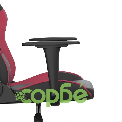 Гейминг стол, черно и виненочервено, изкуствена кожа ➤ топ цена ➤ sorbe.bg