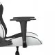Гейминг стол, бяло и черно, изкуствена кожа