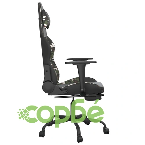 Гейминг стол с опора за крака черно и камуфлаж изкуствена кожа ➤ топ цена ➤ sorbe.bg