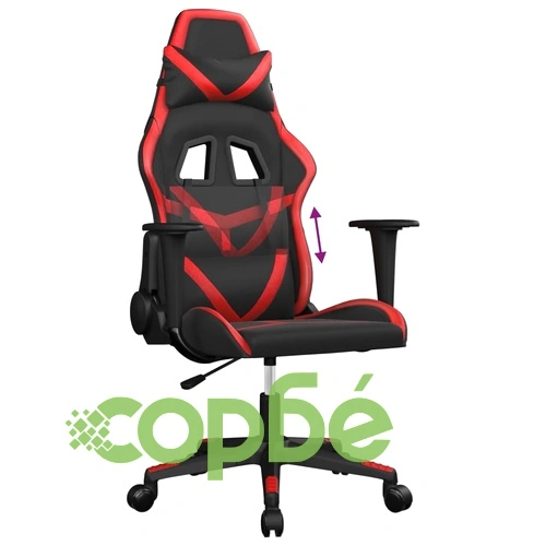 Гейминг стол, черно и червено, изкуствена кожа ➤ топ цена ➤ sorbe.bg