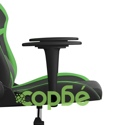 Гейминг стол, черно и зелено, изкуствена кожа ➤ топ цена ➤ sorbe.bg