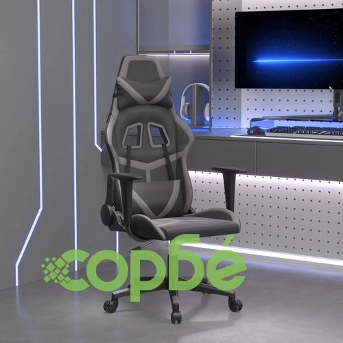 Гейминг стол, черно и сиво, изкуствена кожа ➤ топ цена ➤ sorbe.bg