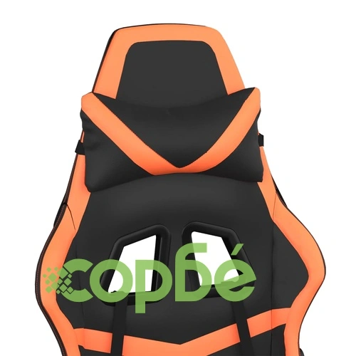 Гейминг стол, черно и оранжево, изкуствена кожа ➤ топ цена ➤ sorbe.bg