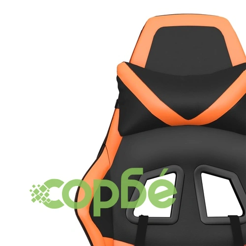 Гейминг стол, черно и оранжево, изкуствена кожа ➤ топ цена ➤ sorbe.bg