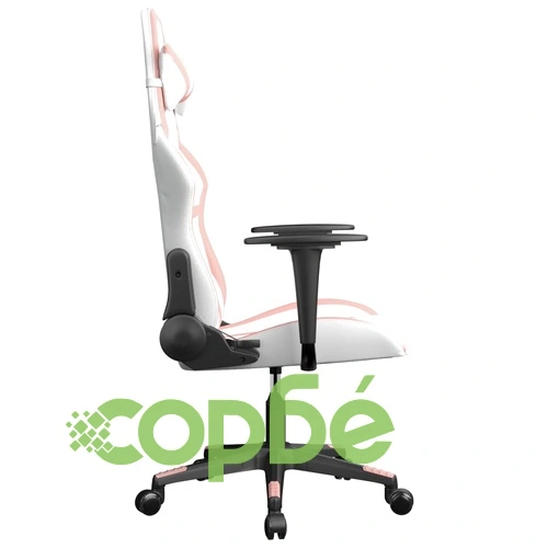 Гейминг стол, бяло и розово, изкуствена кожа ➤ топ цена ➤ sorbe.bg