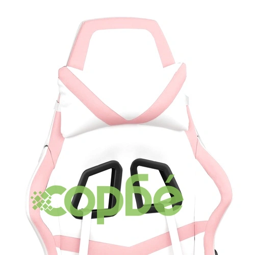 Гейминг стол, бяло и розово, изкуствена кожа ➤ топ цена ➤ sorbe.bg