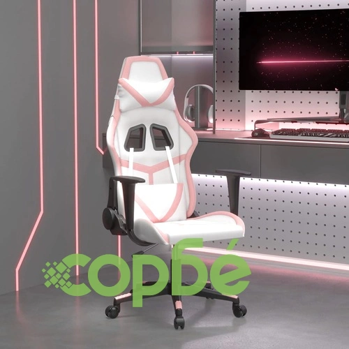 Гейминг стол, бяло и розово, изкуствена кожа ➤ топ цена ➤ sorbe.bg