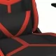 Гейминг стол с опора, черно и червено, изкуствена кожа