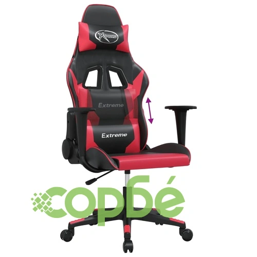 Гейминг стол, черно и червено, изкуствена кожа ➤ топ цена ➤ sorbe.bg