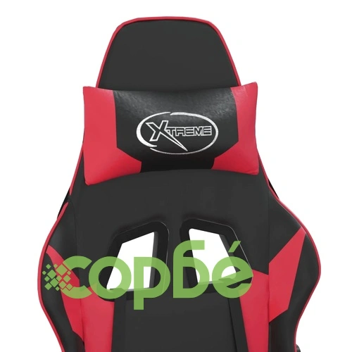 Гейминг стол, черно и червено, изкуствена кожа ➤ топ цена ➤ sorbe.bg