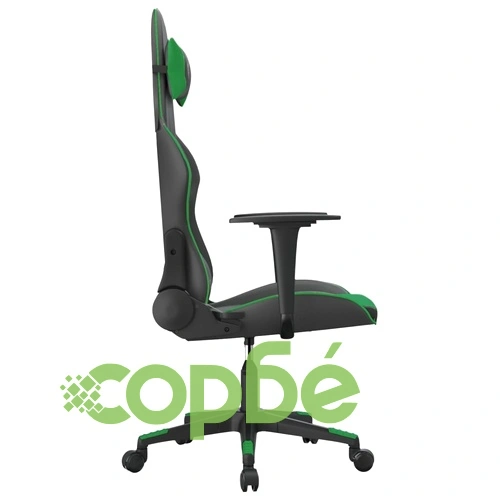 Гейминг стол, черно и зелено, изкуствена кожа ➤ топ цена ➤ sorbe.bg