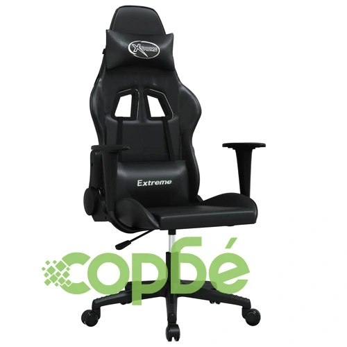 Гейминг стол, черен, изкуствена кожа ➤ топ цена ➤ sorbe.bg