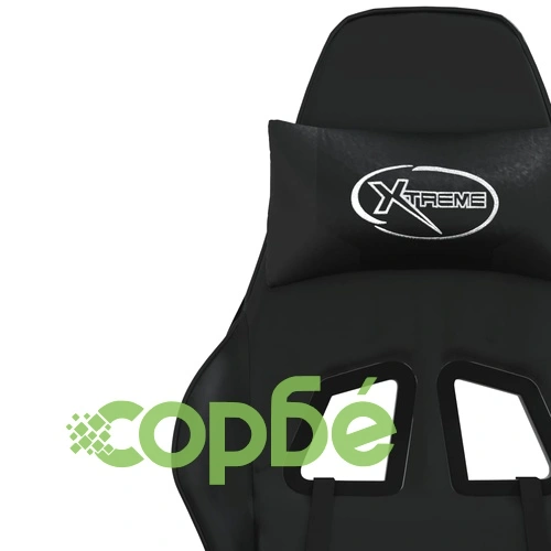 Гейминг стол, черен, изкуствена кожа ➤ топ цена ➤ sorbe.bg