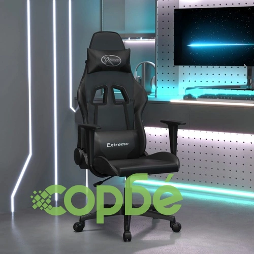 Гейминг стол, черен, изкуствена кожа ➤ топ цена ➤ sorbe.bg