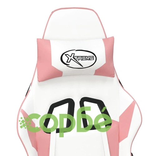 Гейминг стол, бяло и розово, изкуствена кожа ➤ топ цена ➤ sorbe.bg