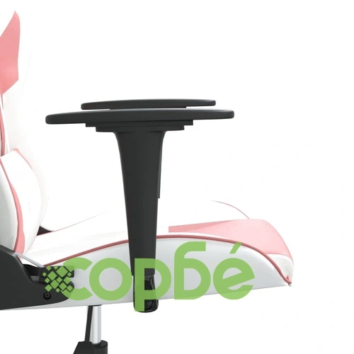 Гейминг стол, бяло и розово, изкуствена кожа ➤ топ цена ➤ sorbe.bg