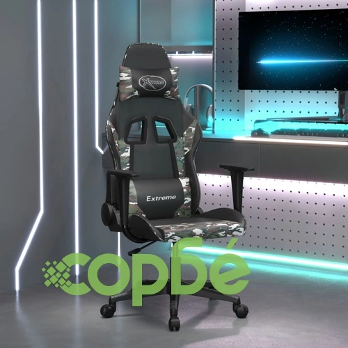 Гейминг стол, черно и камуфлаж, изкуствена кожа ➤ топ цена ➤ sorbe.bg