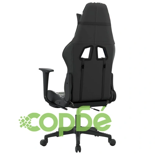 Гейминг стол с опора за крака черно и камуфлаж изкуствена кожа ➤ топ цена ➤ sorbe.bg