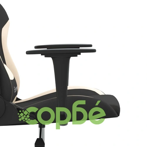 Гейминг стол, черно и кремаво, плат ➤ топ цена ➤ sorbe.bg