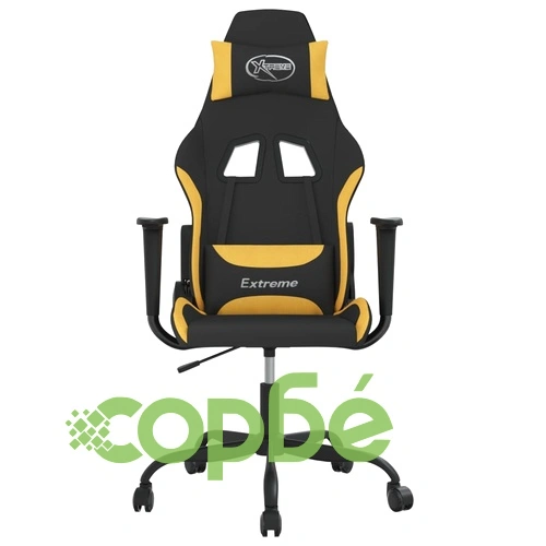 Гейминг стол, черно и Жълт, плат ➤ топ цена ➤ sorbe.bg