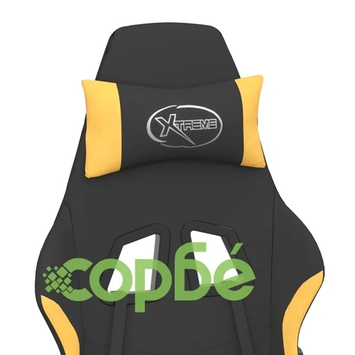 Гейминг стол, черно и Жълт, плат ➤ топ цена ➤ sorbe.bg