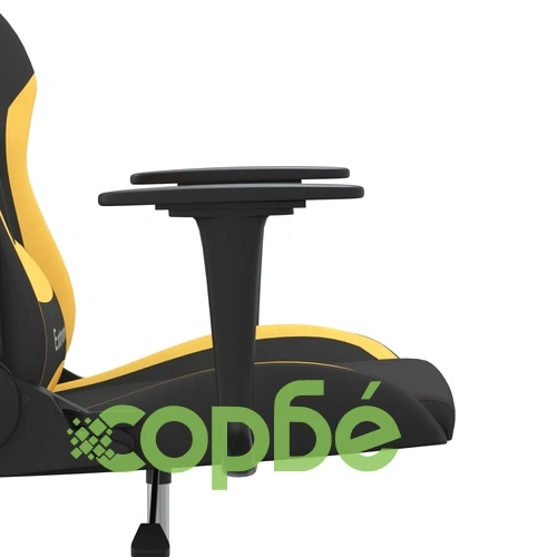 Гейминг стол, черно и Жълт, плат ➤ топ цена ➤ sorbe.bg