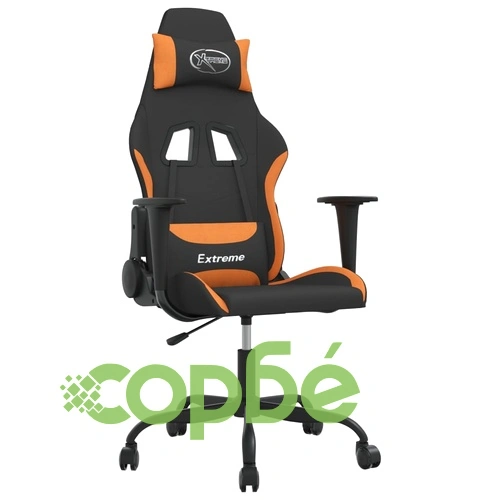 Гейминг стол, черно и оранжев, плат ➤ топ цена ➤ sorbe.bg