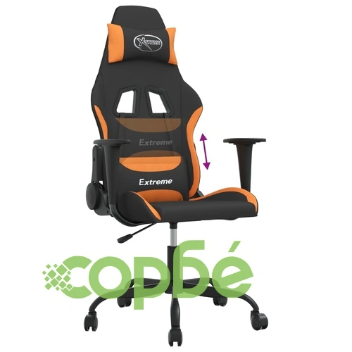 Гейминг стол, черно и оранжев, плат ➤ топ цена ➤ sorbe.bg