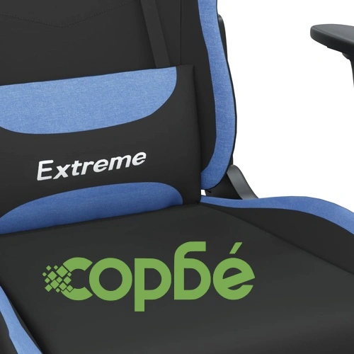 Гейминг стол, черно и синьо, плат ➤ топ цена ➤ sorbe.bg