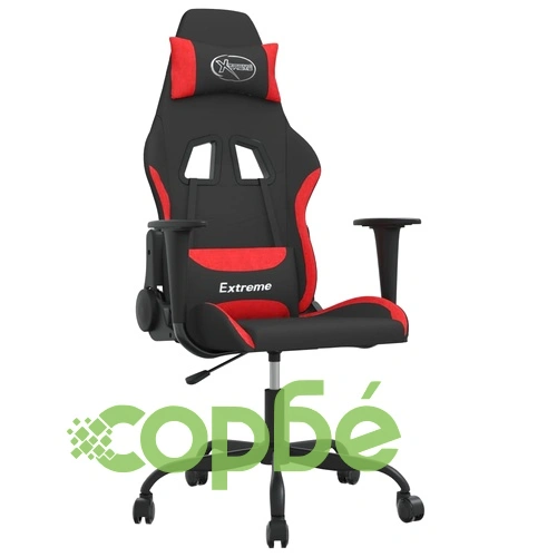 Гейминг стол, черно и Червен, плат ➤ топ цена ➤ sorbe.bg