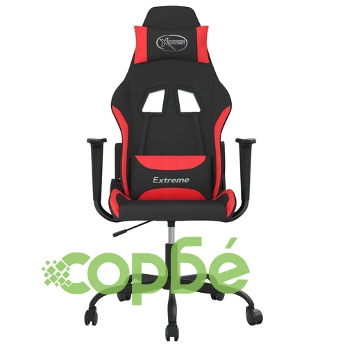 Гейминг стол, черно и Червен, плат ➤ топ цена ➤ sorbe.bg