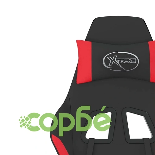 Гейминг стол, черно и Червен, плат ➤ топ цена ➤ sorbe.bg