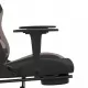 Гейминг стол с опора за крака, черно и таупе, текстил