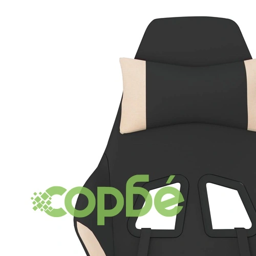 Гейминг стол, черно и кремаво, плат ➤ топ цена ➤ sorbe.bg