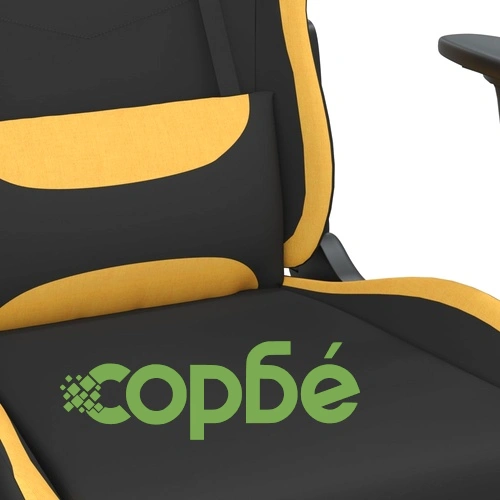 Гейминг стол, черно и Жълт, плат ➤ топ цена ➤ sorbe.bg