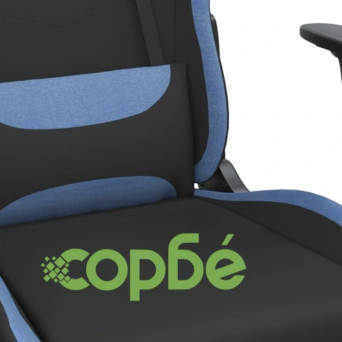 Гейминг стол, черно и синьо, плат ➤ топ цена ➤ sorbe.bg