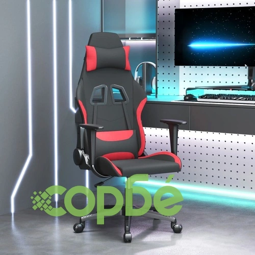 Гейминг стол, черно и Червен, плат ➤ топ цена ➤ sorbe.bg