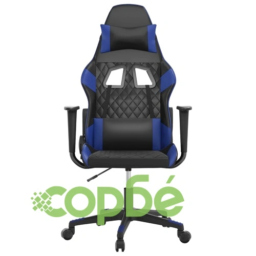 Гейминг стол, черно и синьо, изкуствена кожа ➤ топ цена ➤ sorbe.bg