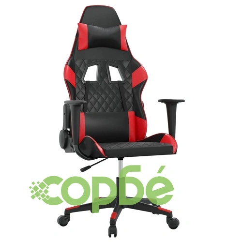 Гейминг стол, черно и червено, изкуствена кожа ➤ топ цена ➤ sorbe.bg