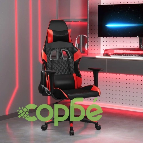 Гейминг стол, черно и червено, изкуствена кожа ➤ топ цена ➤ sorbe.bg