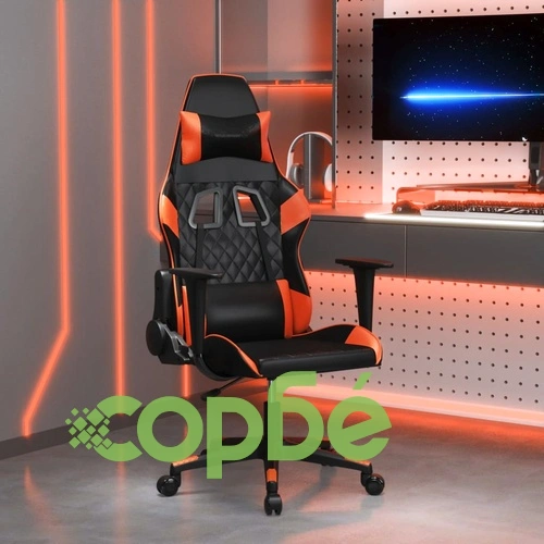 Гейминг стол, черно и оранжево, изкуствена кожа ➤ топ цена ➤ sorbe.bg