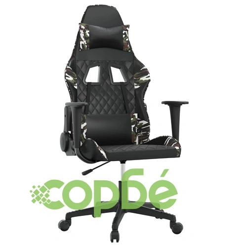 Гейминг стол, черно и камуфлаж, изкуствена кожа ➤ топ цена ➤ sorbe.bg