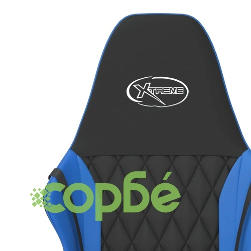 Гейминг стол, черно и синьо, изкуствена кожа ➤ топ цена ➤ sorbe.bg