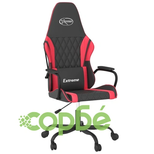 Гейминг стол, черно и червено, изкуствена кожа ➤ топ цена ➤ sorbe.bg