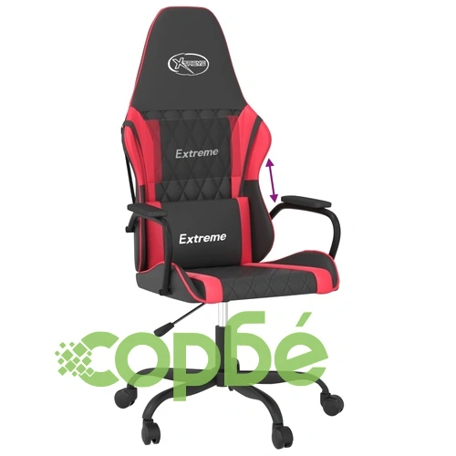 Гейминг стол, черно и червено, изкуствена кожа ➤ топ цена ➤ sorbe.bg