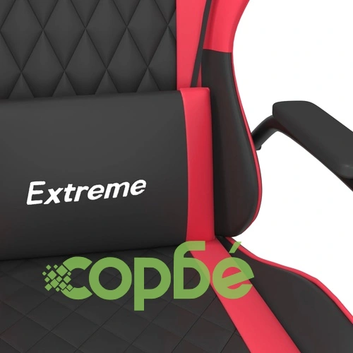 Гейминг стол, черно и червено, изкуствена кожа ➤ топ цена ➤ sorbe.bg