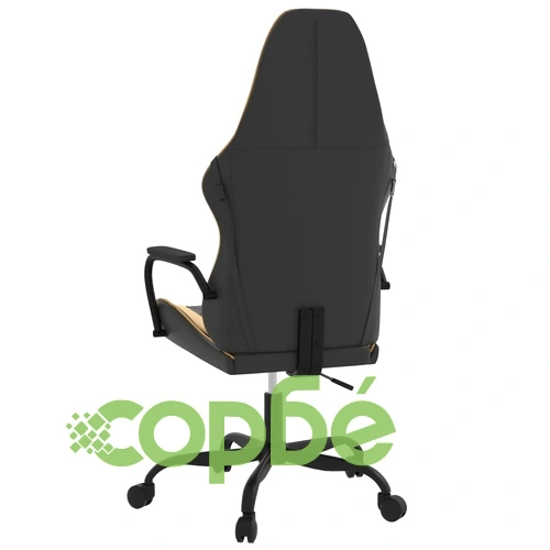 Гейминг стол, черно и златисто, изкуствена кожа ➤ топ цена ➤ sorbe.bg