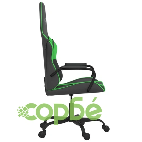 Гейминг стол, черно и зелено, изкуствена кожа ➤ топ цена ➤ sorbe.bg